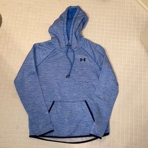 Blue spacedye UA storm hoodie like new
